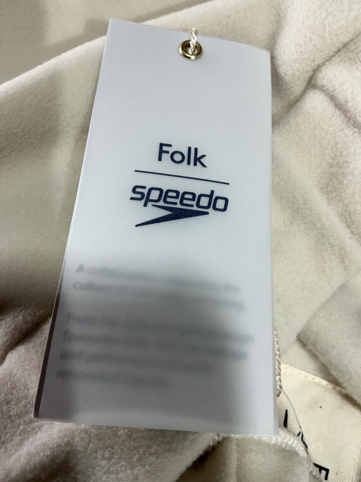 *NEW* Folk x Speedo Cream Colourblock Joggers Size S
