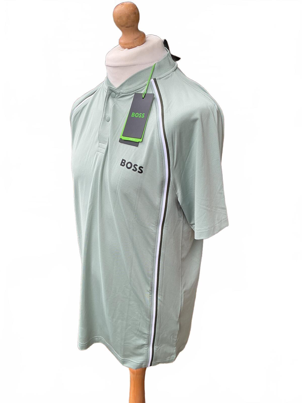BOSS Men's Polo Shirt Light Green Size Regular Xl Casual Sportswear Golfwear