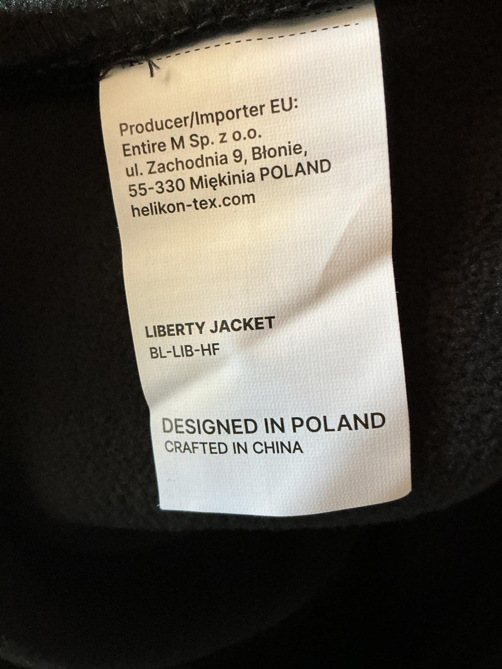Helikon-Tex Liberty Tactical Fleece Jacket Size Regular M black Outdoor Military