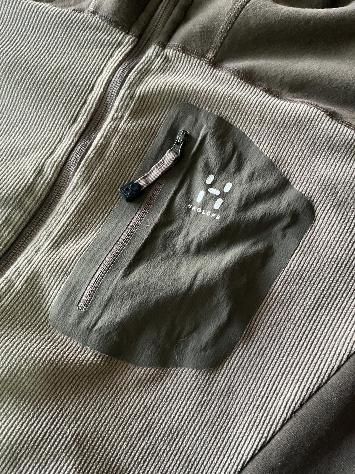 Haglöfs Size XXL Brown Hooded Fleece Jacket Outdoor Activewear