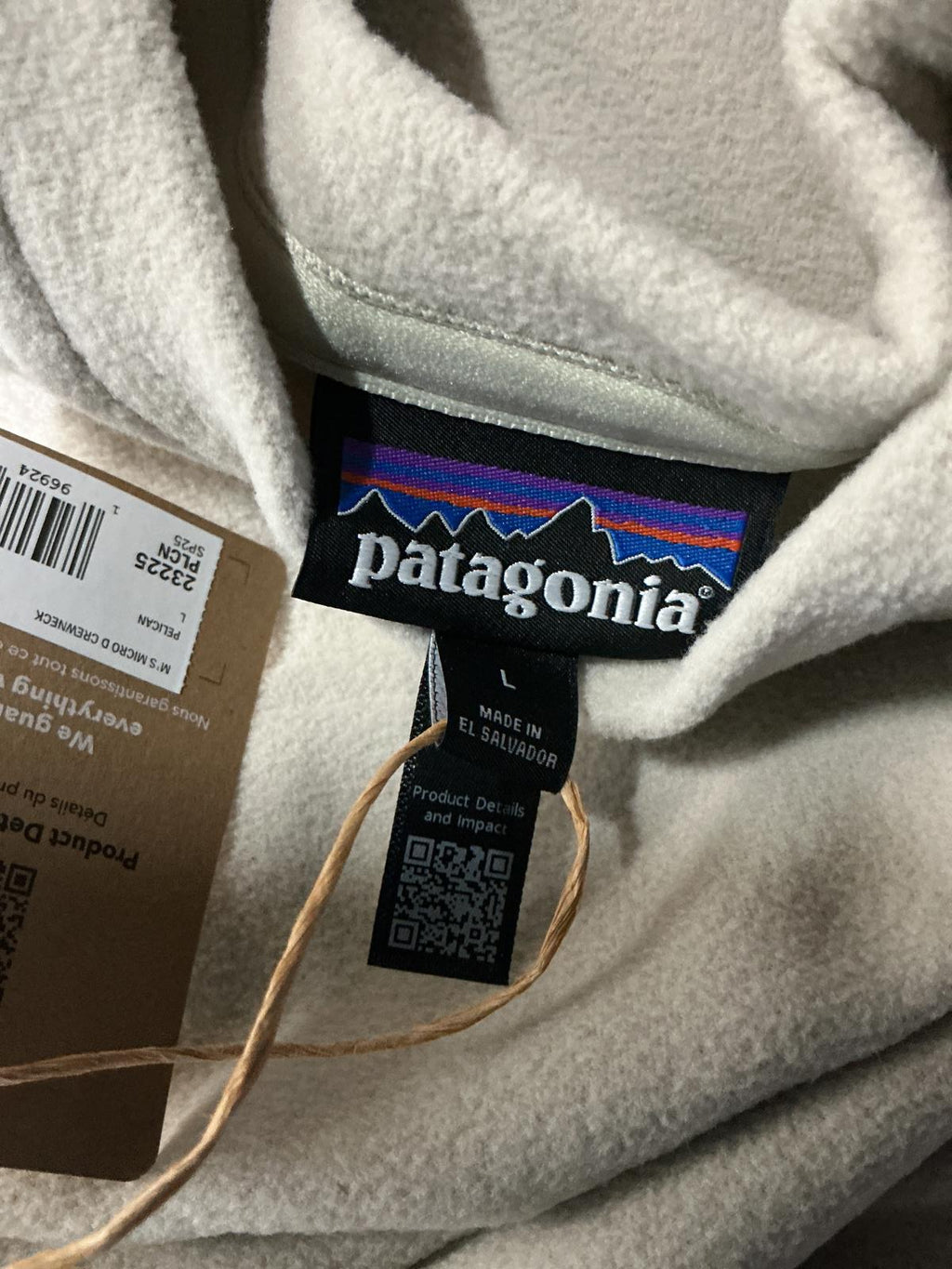 Patagonia Men's Micro D Large Lightweight Fleece Pullover With Pockets