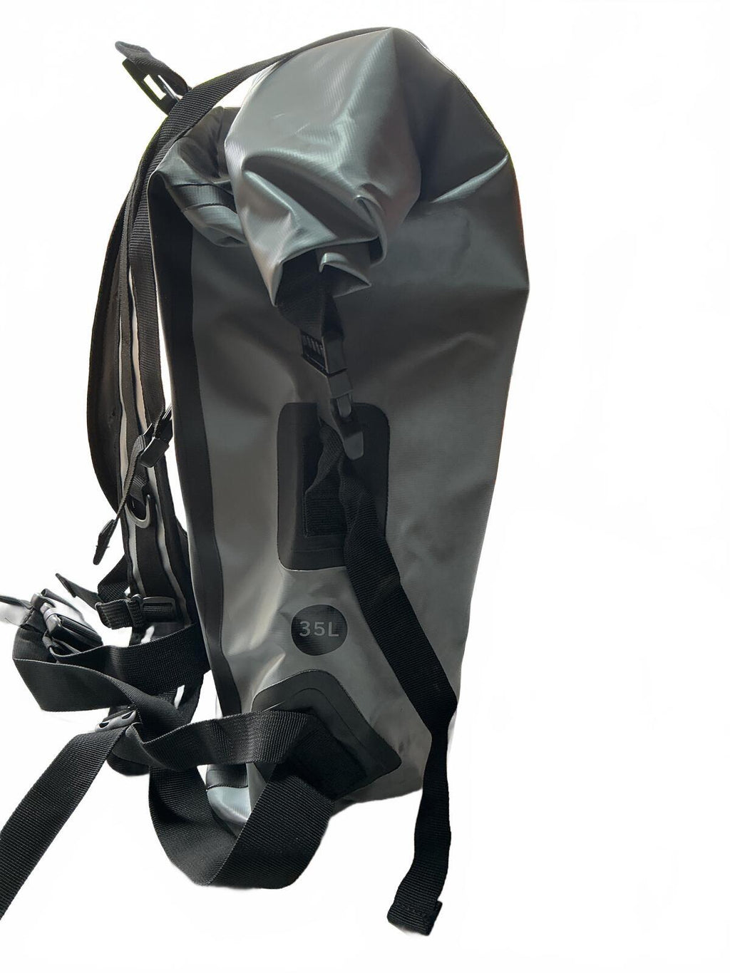 Earth Pak 35L Waterproof Roll Top Backpack Rucksack Grey