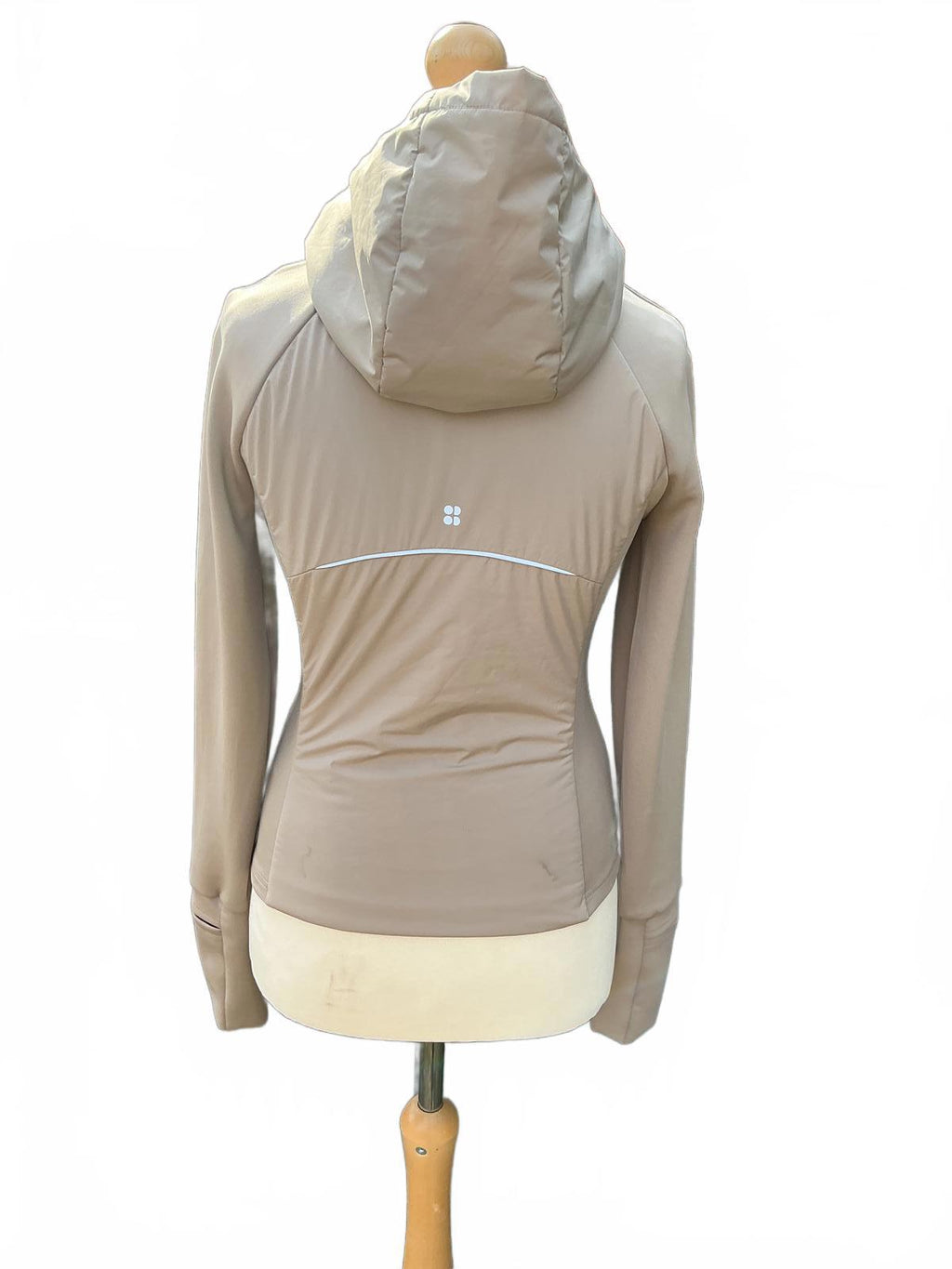 Sweaty Betty Primaloft Women's Beige Hooded Jacket Size Small Activewear