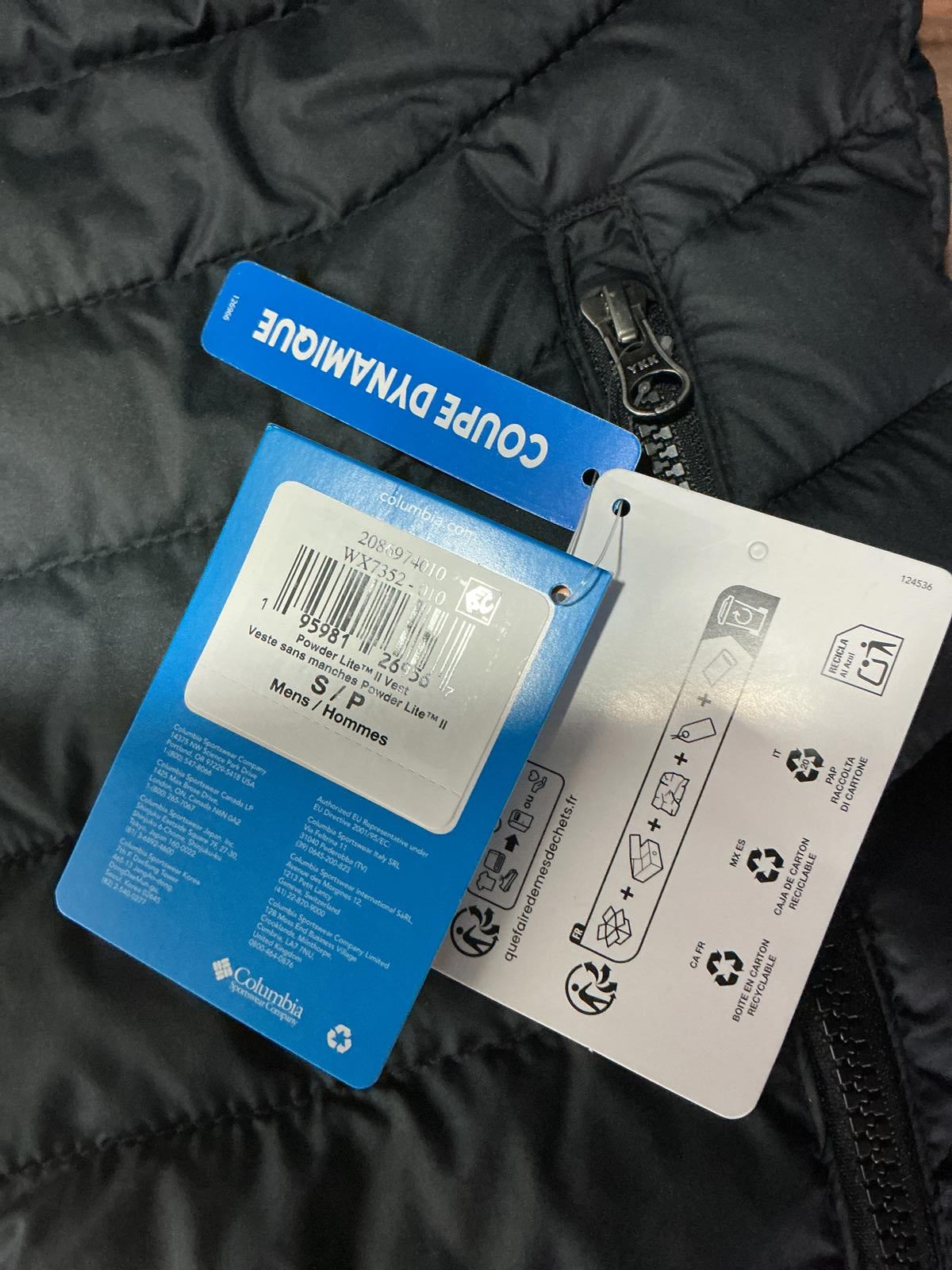 *New* Columbia Black Puffer Vest Men's Outerwear