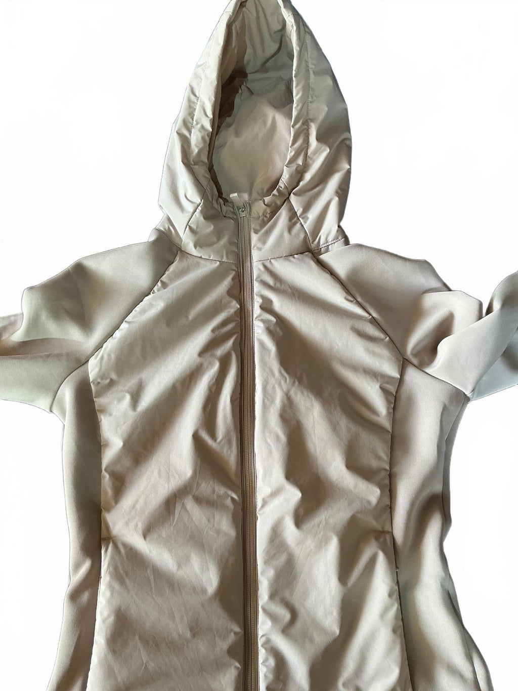 Sweaty Betty Primaloft Women's Beige Hooded Jacket Size Small Activewear