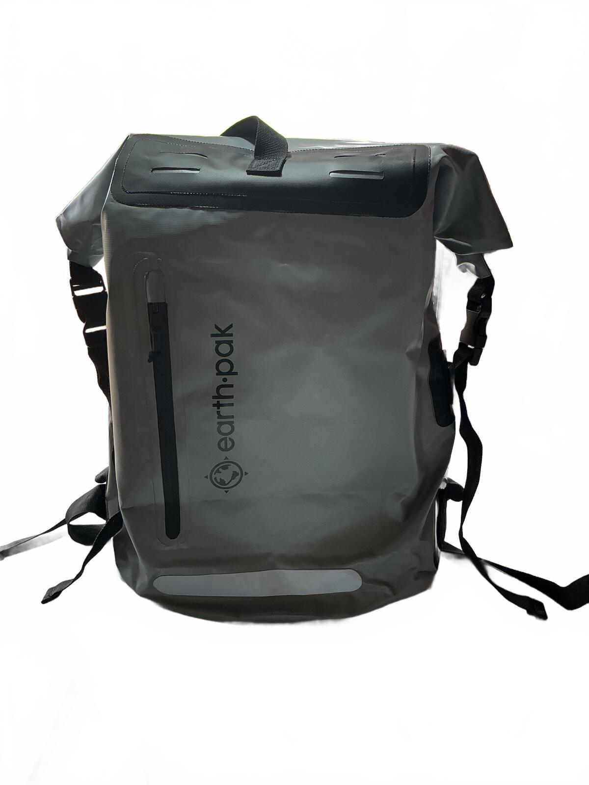 Earth Pak 35L Waterproof Roll Top Backpack Rucksack Grey