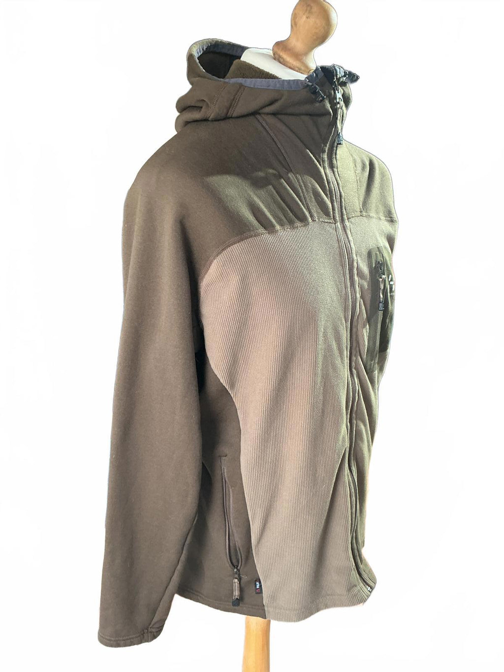 Haglöfs Size XXL Brown Hooded Fleece Jacket Outdoor Activewear