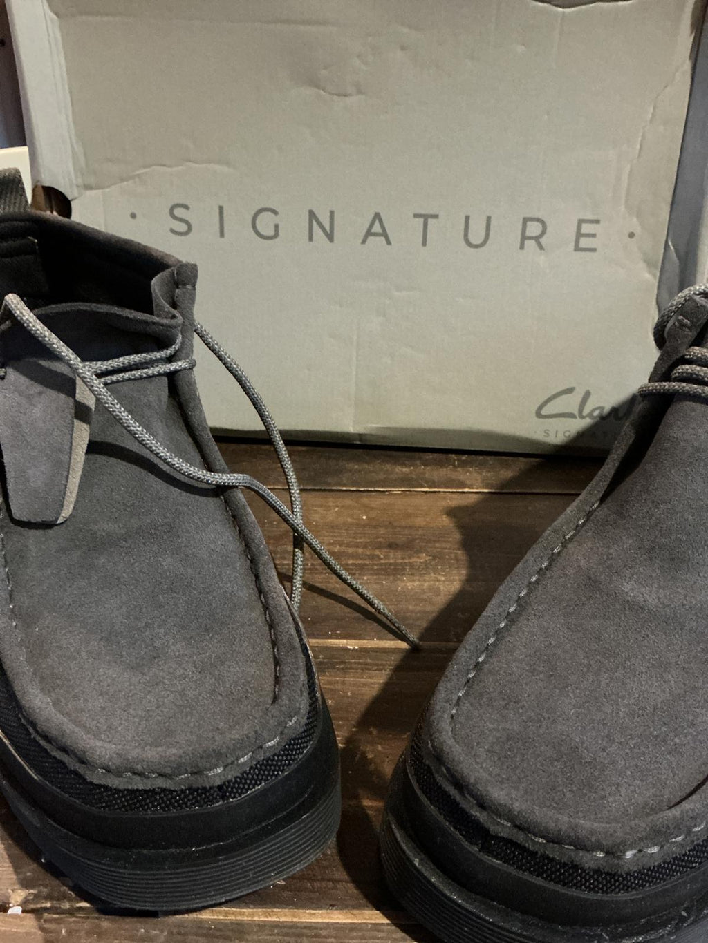 Clarks C360 Gore-Tex Black and Grey Suede Shoes Size 9