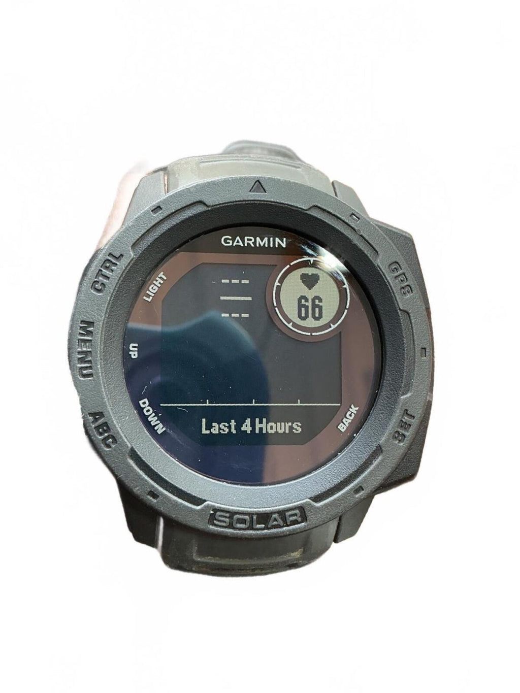Garmin Instinct Solar GPS Watch Black with Grey Strap Size Adjustable
