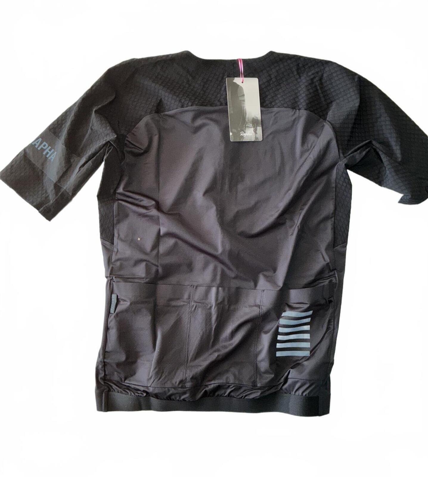 Rapha Men’s Cycling Jersey Black Size Regular XL Lightweight Breathable