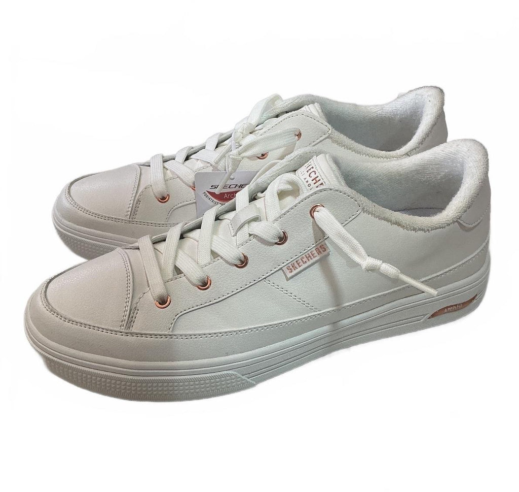 *NEW* Skechers Arch Fit White Trainer Shoes Size 8 UK Comfortable Support